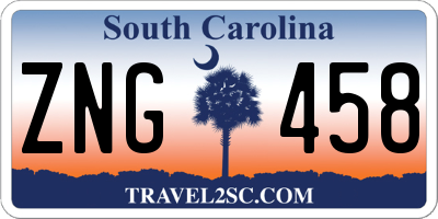 SC license plate ZNG458