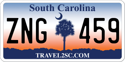 SC license plate ZNG459