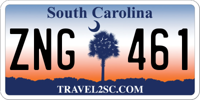 SC license plate ZNG461