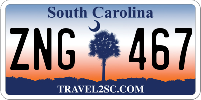 SC license plate ZNG467