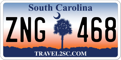 SC license plate ZNG468