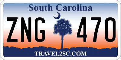 SC license plate ZNG470