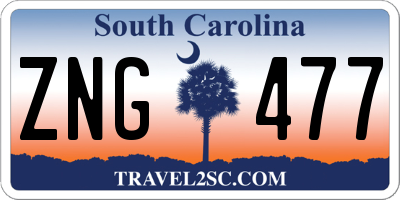 SC license plate ZNG477