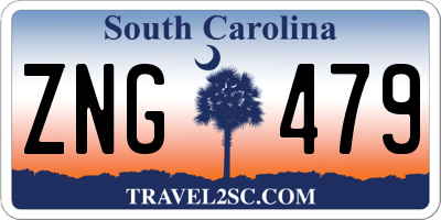 SC license plate ZNG479