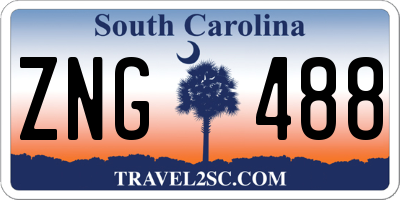 SC license plate ZNG488