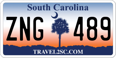 SC license plate ZNG489