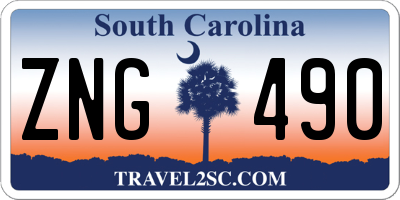 SC license plate ZNG490