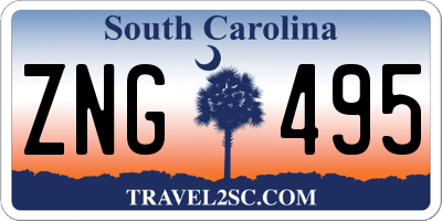 SC license plate ZNG495