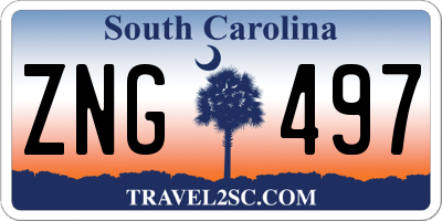 SC license plate ZNG497