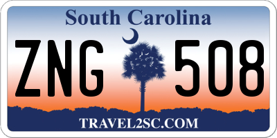 SC license plate ZNG508