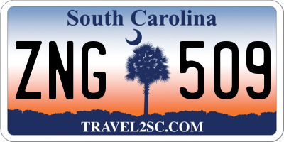 SC license plate ZNG509