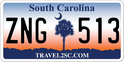 SC license plate ZNG513