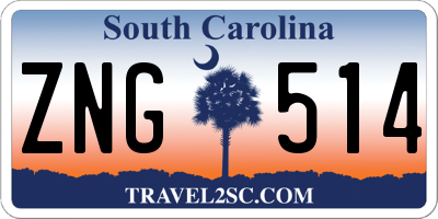 SC license plate ZNG514