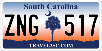 SC license plate ZNG517