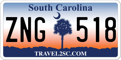 SC license plate ZNG518