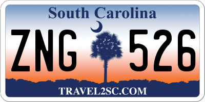 SC license plate ZNG526