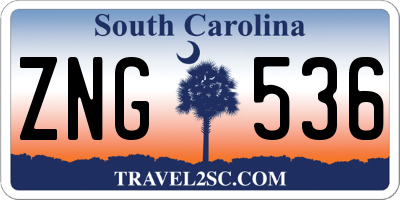 SC license plate ZNG536