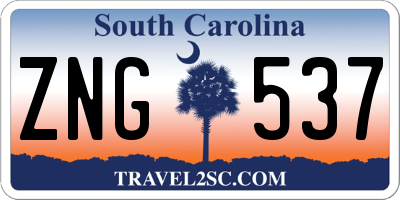 SC license plate ZNG537