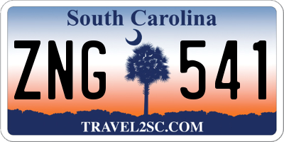 SC license plate ZNG541