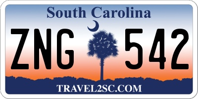 SC license plate ZNG542