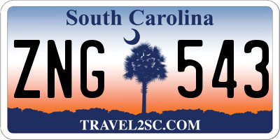 SC license plate ZNG543