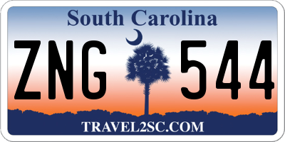 SC license plate ZNG544