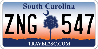 SC license plate ZNG547