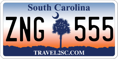 SC license plate ZNG555