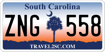 SC license plate ZNG558