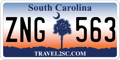 SC license plate ZNG563