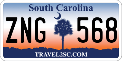 SC license plate ZNG568
