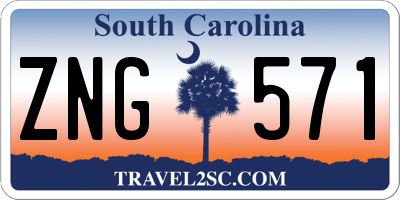 SC license plate ZNG571