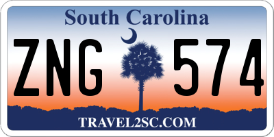 SC license plate ZNG574