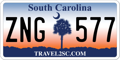 SC license plate ZNG577