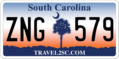 SC license plate ZNG579