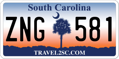 SC license plate ZNG581