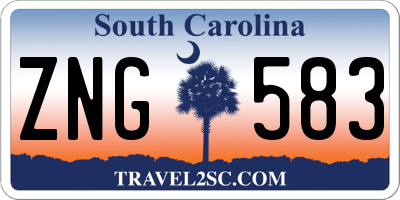 SC license plate ZNG583