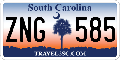 SC license plate ZNG585