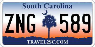 SC license plate ZNG589