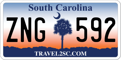 SC license plate ZNG592