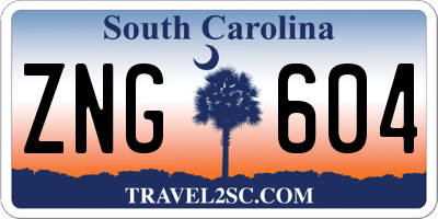 SC license plate ZNG604
