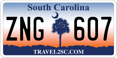 SC license plate ZNG607