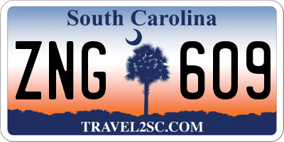 SC license plate ZNG609