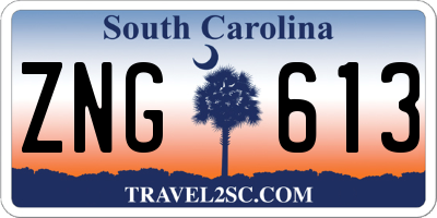 SC license plate ZNG613