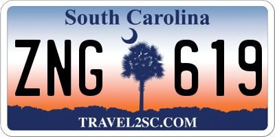 SC license plate ZNG619
