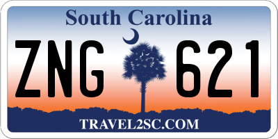 SC license plate ZNG621
