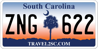 SC license plate ZNG622