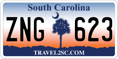 SC license plate ZNG623