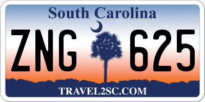 SC license plate ZNG625