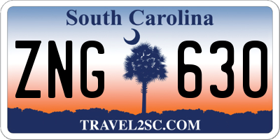 SC license plate ZNG630